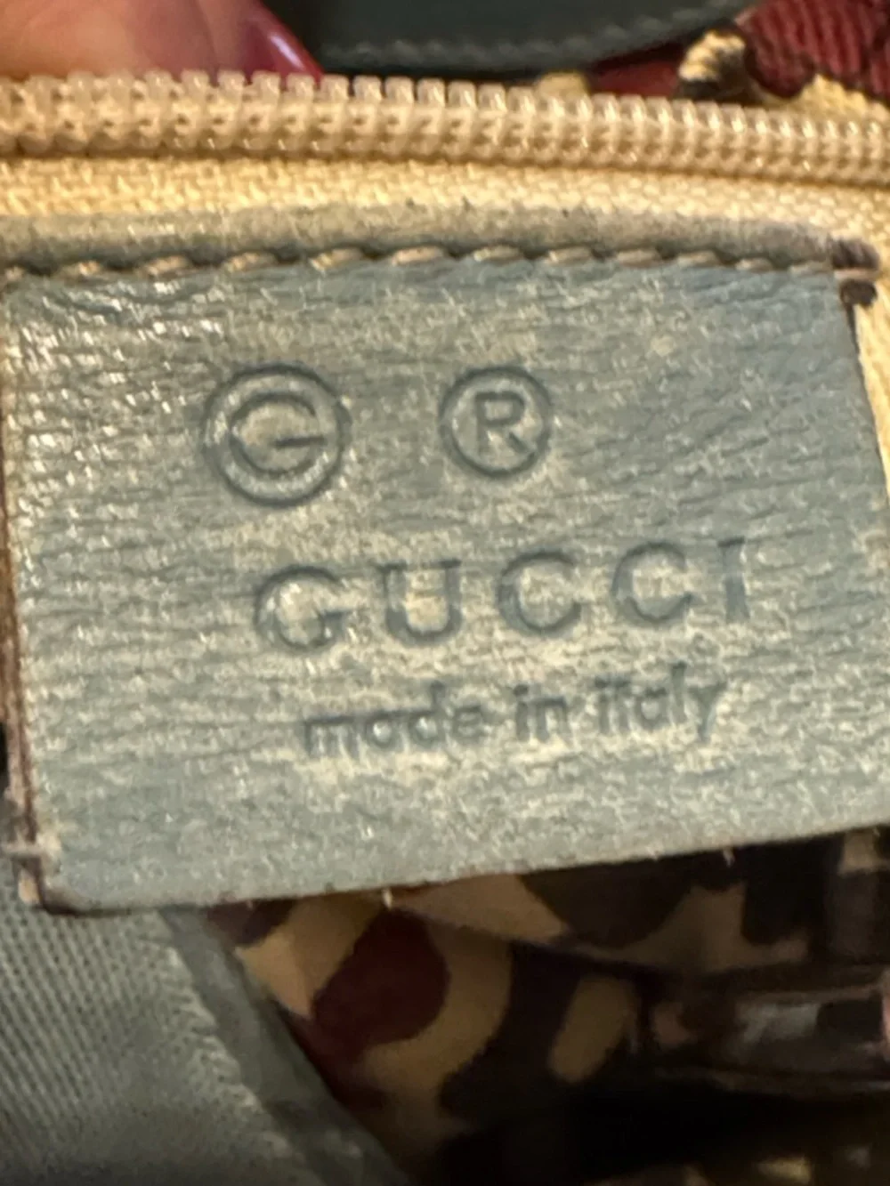 Gucci Light Blue Nylon Canvas Shoulder Bag with Silver Hardware 244342 204046